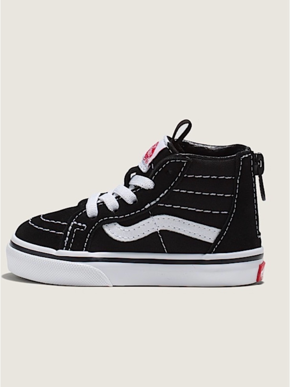 Vans | Black and White Toddler Sk8-Hi Zip Shoes | Size 9.0